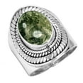 thumbnail image 1 of Natural Moss Agate Ring 925 Sterling Silver Handmade Jewelry, 1 of 6