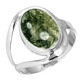 thumbnail image 1 of Natural Moss Agate Ring 925 Sterling Silver Handmade Jewelry, 1 of 6