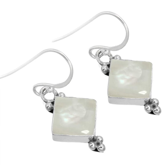 Natural Mother Of Pearl Earring 925 Sterling Silver Handmade Jewelry