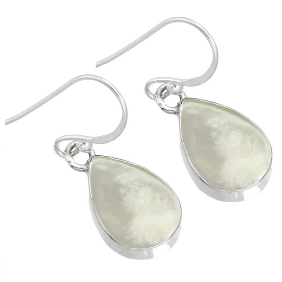 Natural Mother Of Pearl Earring 925 Sterling Silver Handmade Jewelry