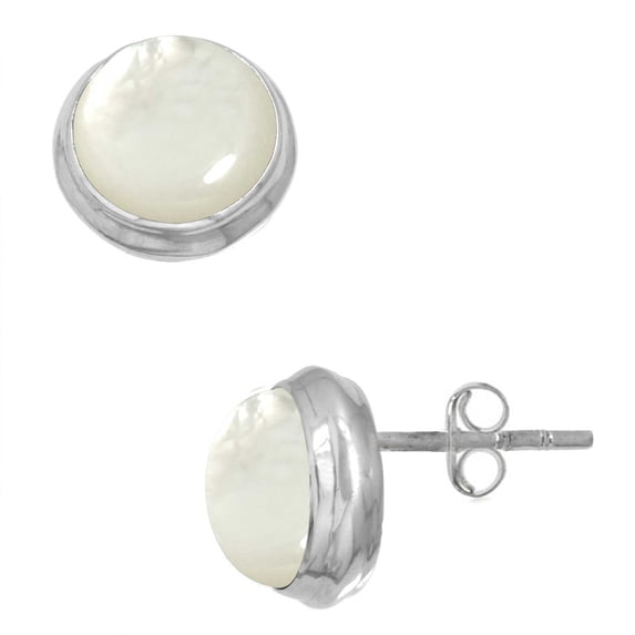 Natural Mother Of Pearl Earring 925 Sterling Silver Handmade Jewelry