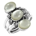 thumbnail image 1 of Natural Mother Of Pearl Women Jewelry 925 Sterling Silver Ring, 1 of 5