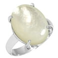 thumbnail image 1 of Natural Mother Of Pearl Women Jewelry 925 Sterling Silver Ring, 1 of 5