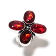 thumbnail image 1 of Natural Mozambique Garnet Gemstone 925 Sterling Silver Ring Size Adjustable, 1 of 2