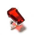 thumbnail image 1 of Natural Mozambique Garnet Gemstone 925 Sterling Silver Gift Ring Size 9, 1 of 2