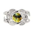 thumbnail image 1 of Natural Multi Fire Labradorite 925 Silver Ring Jewelry s.10 ALLR-22888 LVSR5, 1 of 1