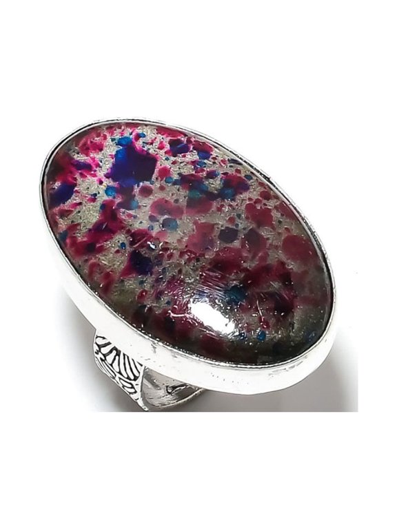 Natural Multi Labradorite Gemstone 925 Sterling Silver Gift Ring Size 7