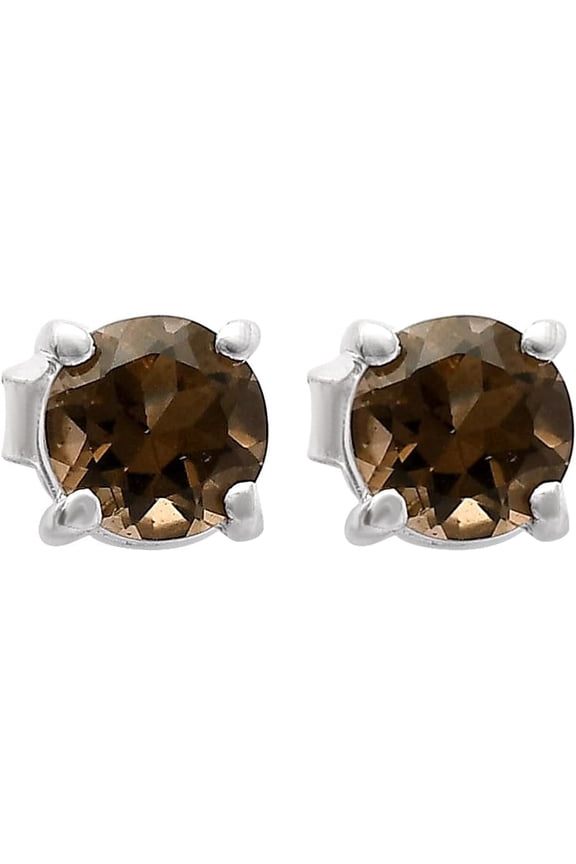 Natural Multi Stone Round Shape 925 Silver Stud Earrings DGE1073 E-1017[v646]
