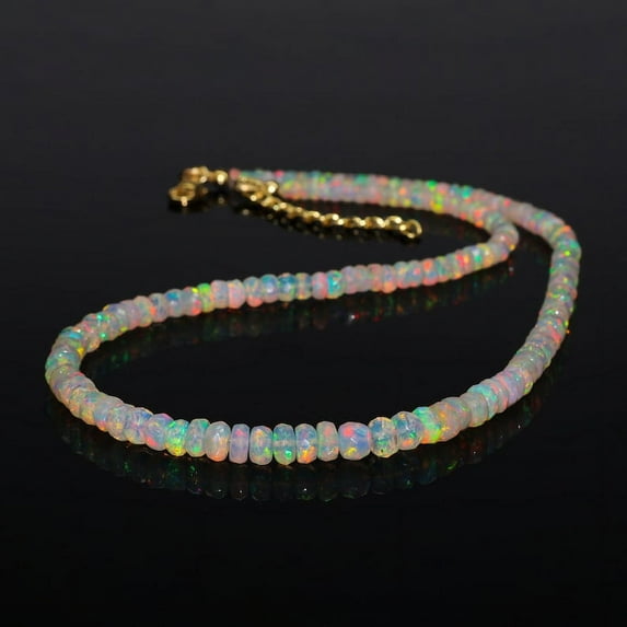 Natural Multi fire Opal Tennis bracelet