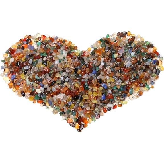 Natural Multicolor Agate Crystal Chips Bulk Small Tumbled Stones Crushed Crystal Quartz Pieces Decorative Stones for Vase Filler, Bottles, Crafts