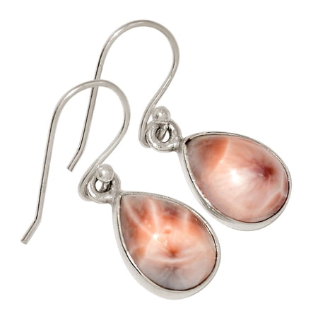 Natural Natrolite 925 Sterling Silver Earrings Jewelry ALLE-18370