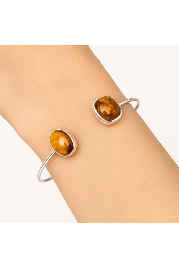 Natural Nellite 925 Sterling Silver Cuff Bangle Bracelet Jewelry B-1004 SDB4982