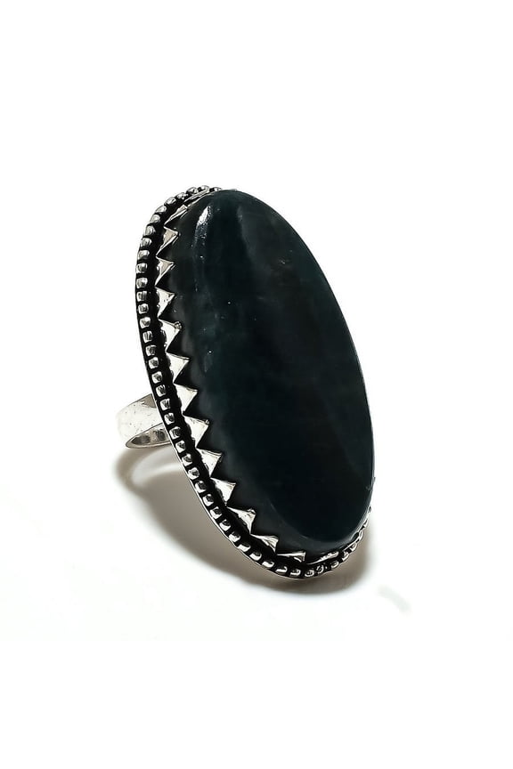 Natural Neon Blue Apatite Gemstone 925 Sterling Silver Gift Ring Size 9