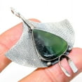 thumbnail image 1 of Natural Nephrite Gemstone Handmade 925 Sterling Silver Pendant 2.56", 1 of 1