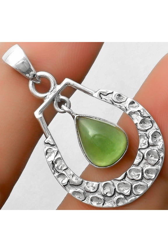 Natural Nephrite Jade - Canada 925 Sterling Silver Pendant Jewelry P-1343 SDP113459