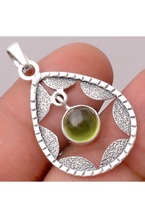Natural Nephrite Jade - Canada 925 Sterling Silver Pendant Jewelry P-1478 SDP155214