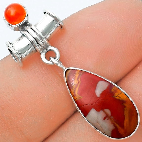 Natural Noreena Jasper & Carnelian 925 Sterling Silver Pendant Jewelry P-1337 SDP127137
