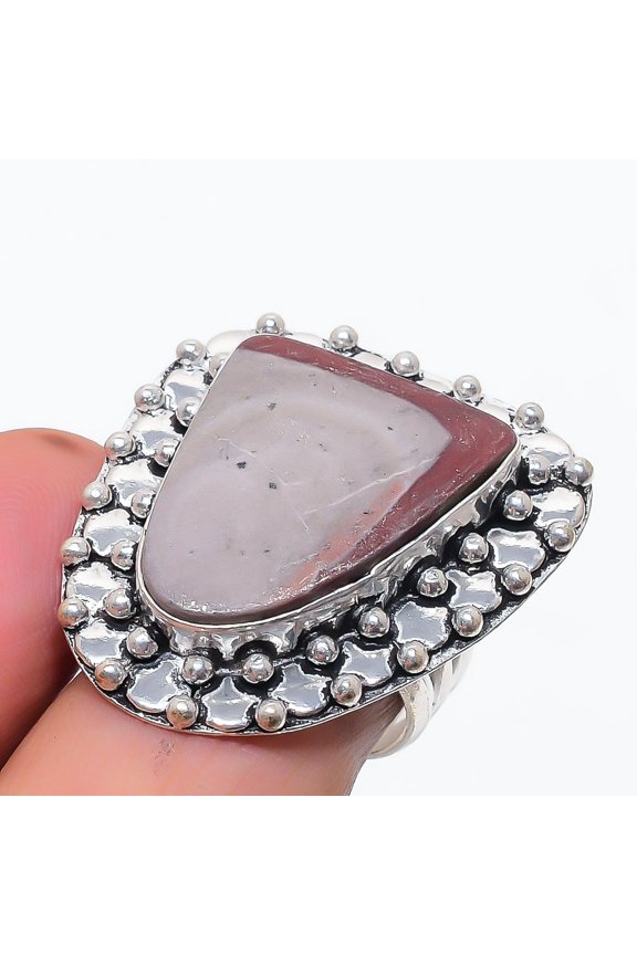 Natural Noreena Jasper Gemstone 925 Sterling Silver Jewelry Ring Size 8