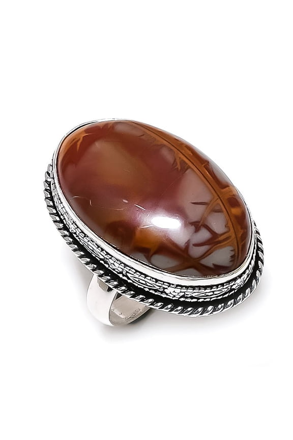 Natural Noreena Jasper Gemstone 925 Sterling Silver Jewelry Ring Size 9.5