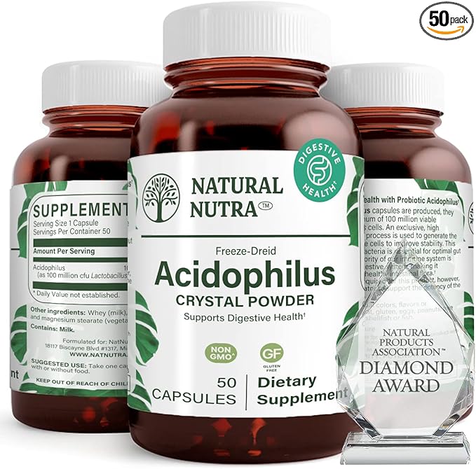 Natural Nutra Lactobacillus Acidophilus Probiotic Supplement for Women