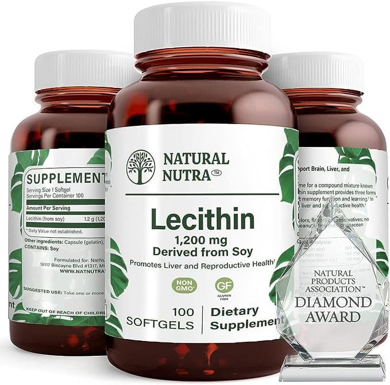 Natural Nutra Soy Lecithin, 1200 mg Promote the Liver and Reproductive