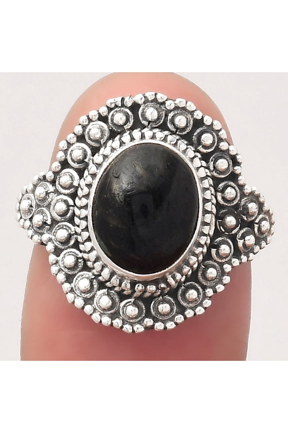 Natural Nuummite 925 Sterling Silver Ring s.7 Jewelry R-1124 SDR245896