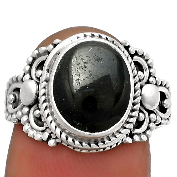 Natural Nuummite 925 Sterling Silver Ring s.7 Jewelry R-1170 SDR179387