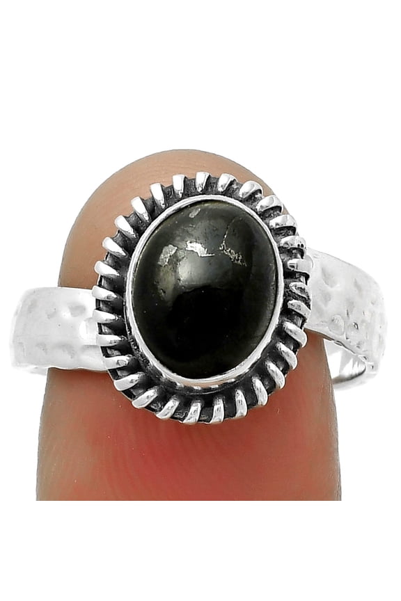 Natural Nuummite 925 Sterling Silver Ring s.9 Jewelry R-1279 SDR167853