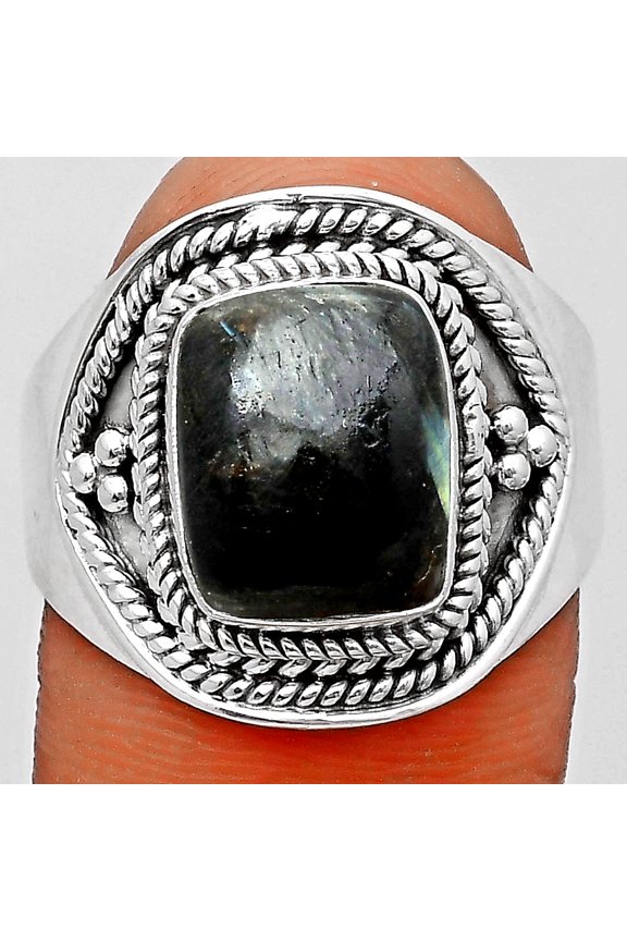 Natural Nuummite 925 Sterling Silver Ring s.9 Jewelry R-1312 SDR202540