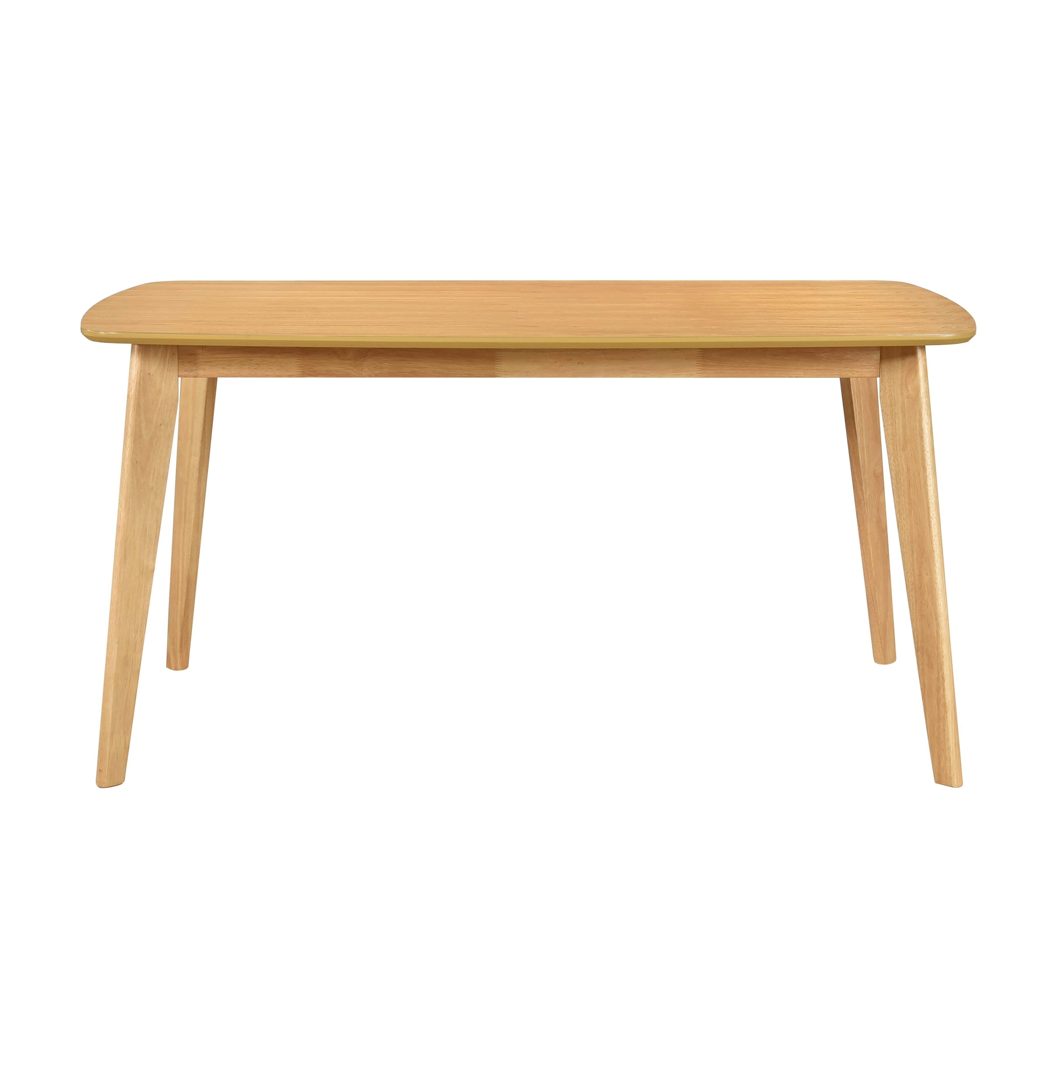 Natural Oak Finish Dining Table 1pc Casual Look Wooden Dining Kitchen ...