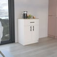 thumbnail image 1 of - Natural Oak Storage Cabinet With One Drawer And Two Interior Shelves For Pantry Organization System, 1 of 5