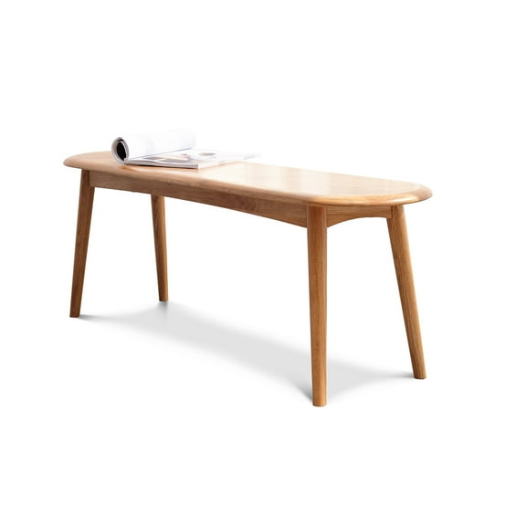 Natural Oak Wood Seat - Versatile For Various Settings, Solid Bench Exquisite Pattern, Comfortable Seating Adults &