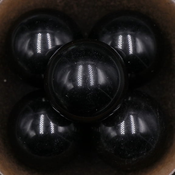 Natural Obsidian Ball Reiki Energy Stone Display Decorations for Healing Meditation 30mm