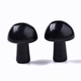 thumbnail image 1 of Natural Obsidian GuaSha Stone Gua Sha Scraping Massage Tool for SPA Relaxing Meditation Massage Undyed Mushroom Shaped 21x16mm, 1 of 3