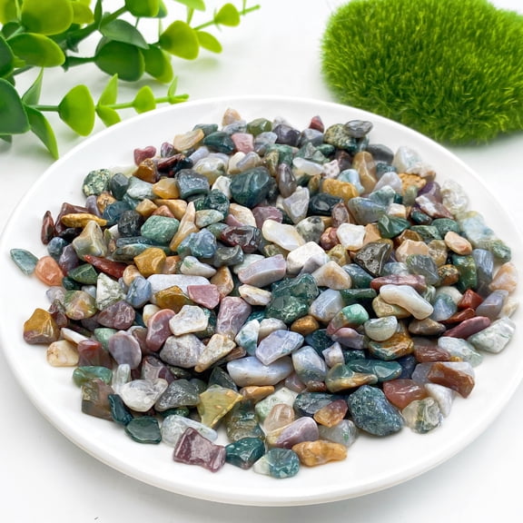 Natural Ocean Jasper Crystal Gravel Stone Chips, Polished Mineral Ore Chips, Decorative Gemstones for Aquarium, Reiki Healing, Crafts & Home Decor, 50g/100g Bag