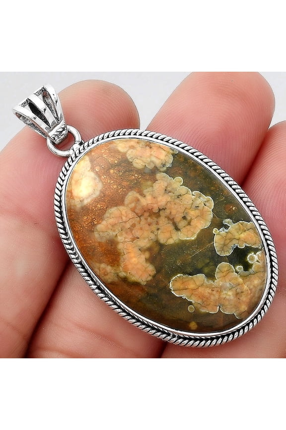 Natural Ocean Jasper - Madagascar 925 Sterling Silver Pendant Jewelry P-1056 SDP156205