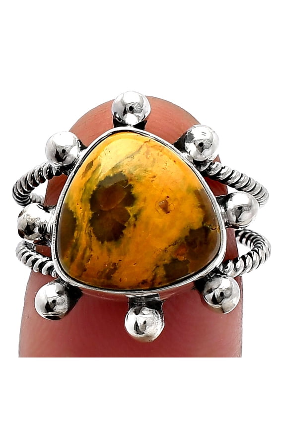 Natural Ocean Jasper - Madagascar 925 Sterling Silver Ring s.7 Jewelry R-1268 SDR229180
