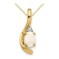 thumbnail image 1 of Natural Opal Pendant Necklace 1/3 Carat (Ctw) in 14K Yellow Gold with Chain for Women, 1 of 5