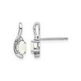 thumbnail image 1 of Gem & Harmony 1/4 Carat (Ctw) Opal Post Earrings in 14K White Gold for Women, 1 of 4