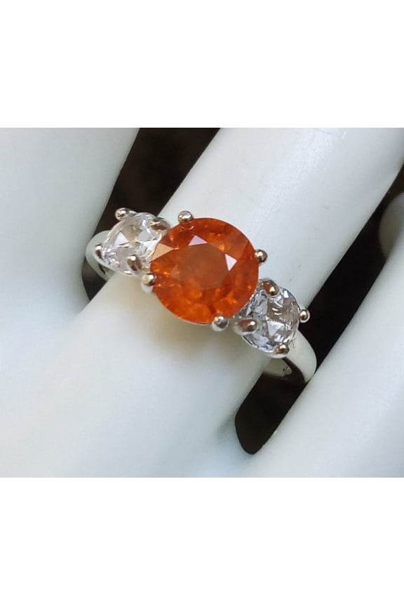 Natural Orange Sapphire ,Gift for Her,Sapphire Ring, Engagemant Ring, Birthstone Rings for Women, Gift For Her
