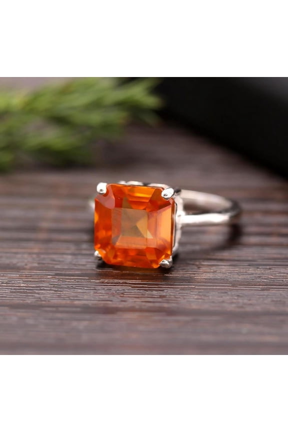 Natural Orange Sapphire ,Gift for Her,Sapphire Ring, Engagemant Ring, Birthstone Rings for Women, Gift For Her