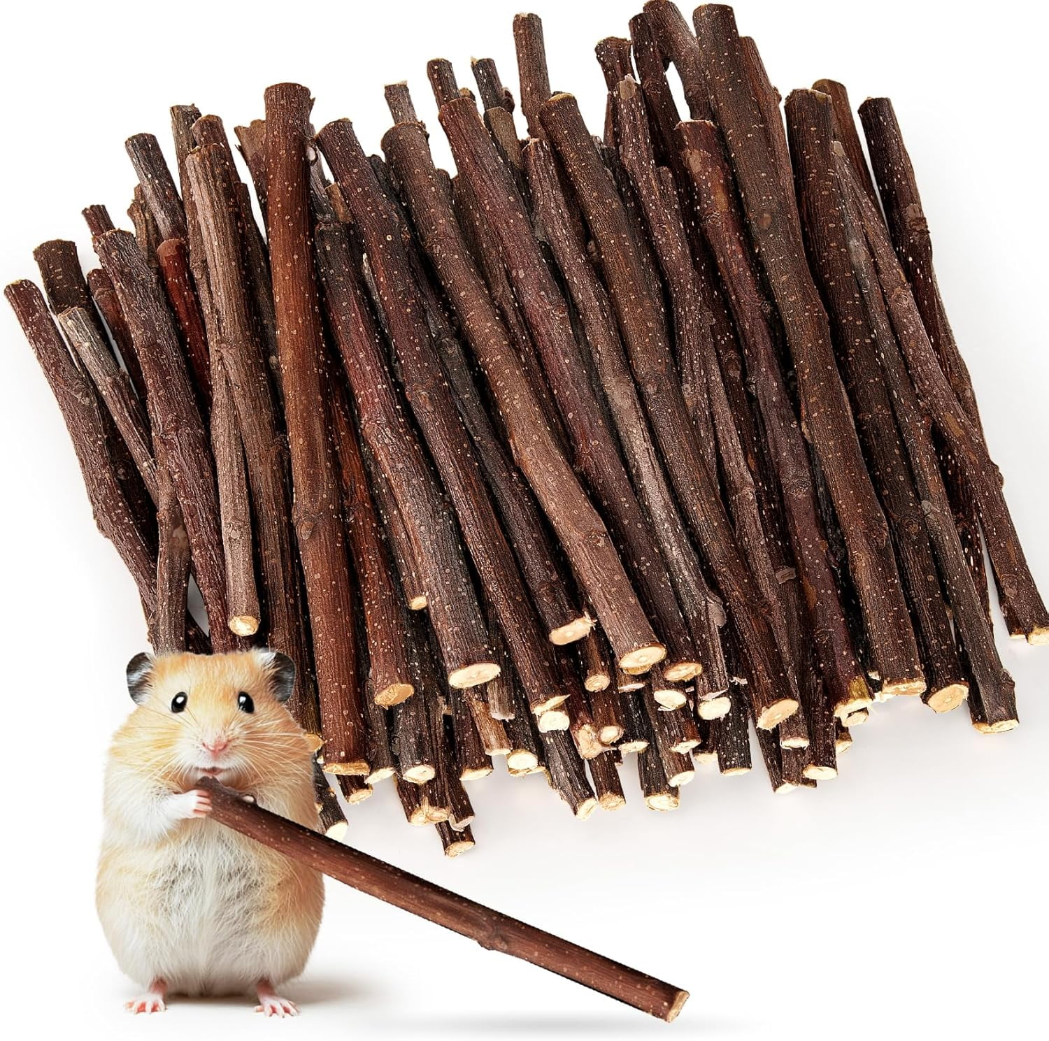 Natural Organic Apple Sticks - 250g Hamster Chew Toy Ham Rabbit Gerbil Guinea Pig Squirrel Chinchilla Animal Chew Toy Chew Stick