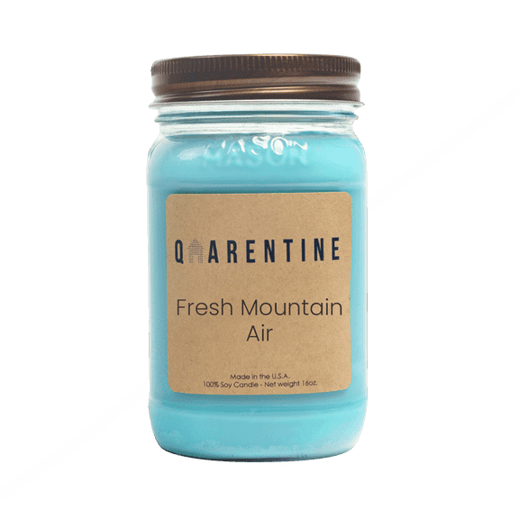 Natural Organic Fresh Mountain Air Soy Wax Candle 16oz, Floral & Wood Notes Scent, Aromatherapy & Massage Oil - Quarentine Essentials by Carla Miles