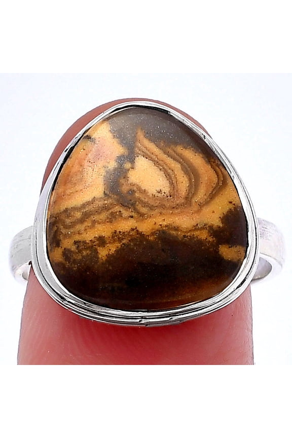 Natural Outback Jasper 925 Sterling Silver Ring s.8 Jewelry R-1007 SDR216309