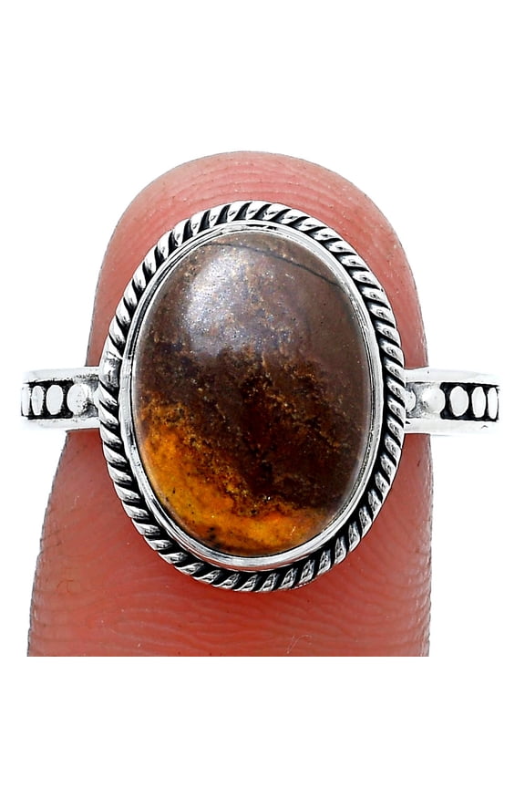 Natural Outback Jasper 925 Sterling Silver Ring s.9 Jewelry R-1066 SDR229271