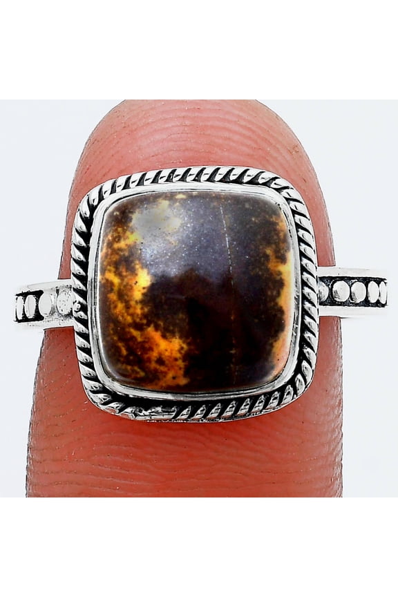 Natural Outback Jasper 925 Sterling Silver Ring s.9 Jewelry R-1066 SDR229379