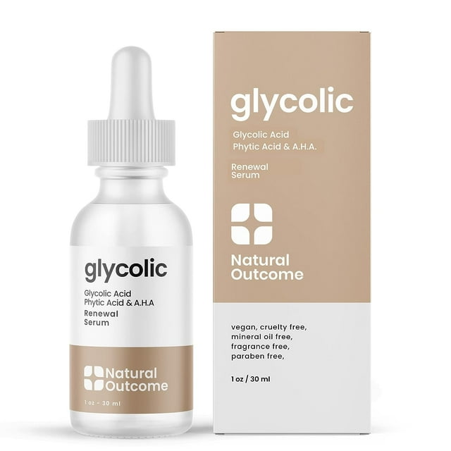 Natural Glycolic Acid Facial Serum with AHA Anti Aging Skin