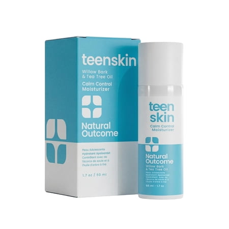 Natural Outcome Teen Skin Gentle Moisturizer | Daily Boys & Girls Calm Control Facial Moisturizer | Non-toxic Ingredients for All Skin Types | Soothing Acne Treatment for Teens Preteens & Kids | 50 M