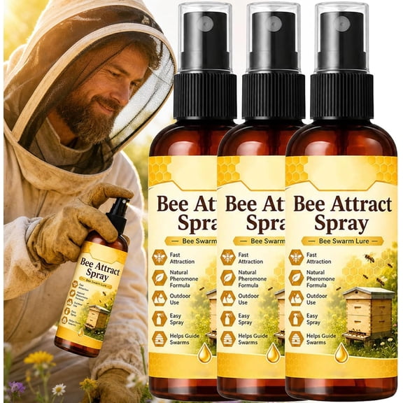 Natural Outdoor Bee Attractant Spray, 50ml Bees Attractant for Garden, Outdoor Use, Natural Formula, Garden Pollinator, Easy Spray Application