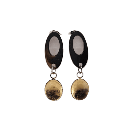 Natural Oval Citrine Silver Earrings NOCSE